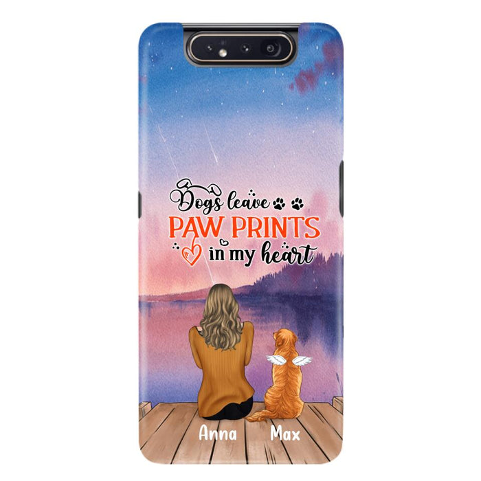 Personalized Dog Phone Case - Up to 4 Dogs - Gift Idea For Dog Lover - My Angel Has Paws - Case For iPhone And Samsung