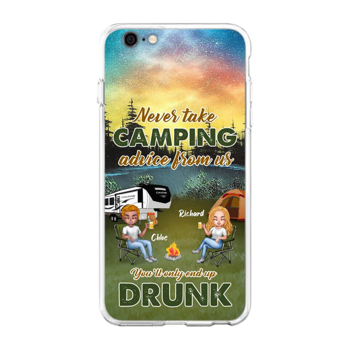 Personalized Camping Friend Phone Case - Up to 7 People - Gift Idea For Camping Friends - We're Like A Really Small Gang - Case For iPhone And Samsung