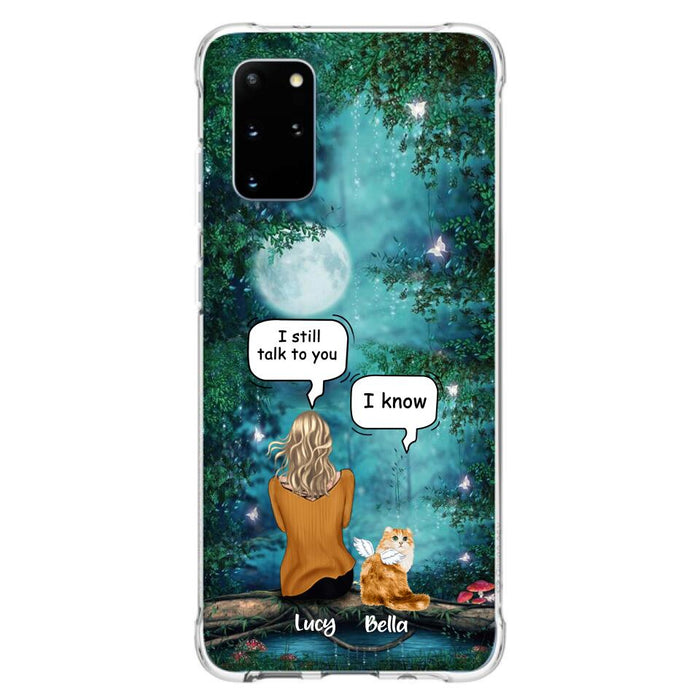 Personalized Cat Memorial Phone Case - Up to 5 Cats - Best Gift For Cat Lover - I still talk to you - Case For iPhone And Samsung