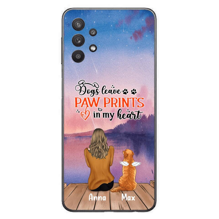 Personalized Dog Phone Case - Up to 4 Dogs - Gift Idea For Dog Lover - My Angel Has Paws - Case For iPhone And Samsung