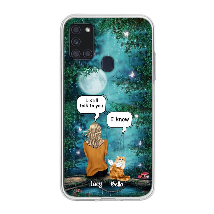 Personalized Cat Memorial Phone Case - Up to 5 Cats - Best Gift For Cat Lover - I still talk to you - Case For iPhone And Samsung