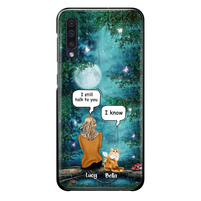 Personalized Cat Memorial Phone Case - Up to 5 Cats - Best Gift For Cat Lover - I still talk to you - Case For iPhone And Samsung