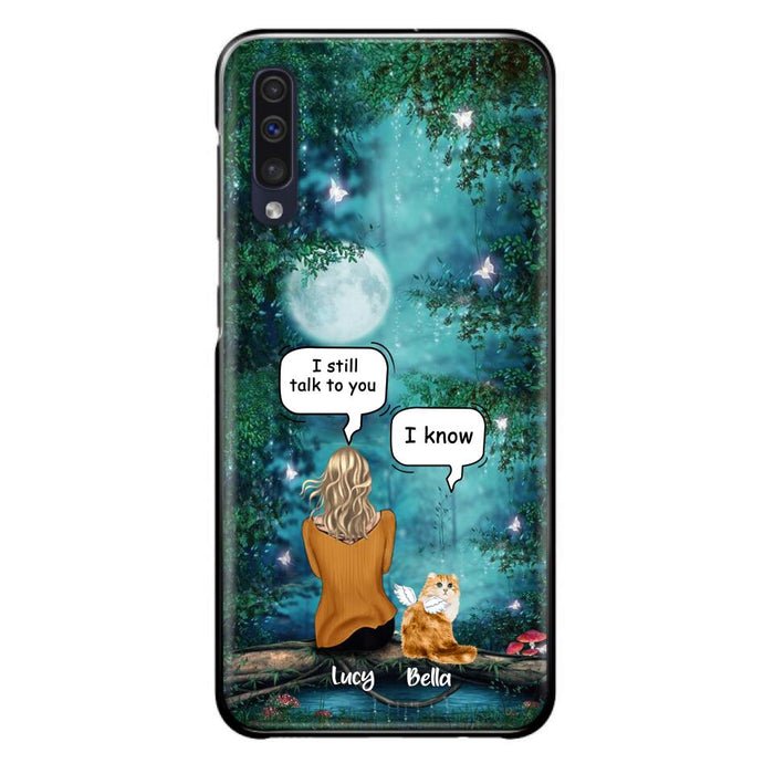 Personalized Cat Memorial Phone Case - Up to 5 Cats - Best Gift For Cat Lover - I still talk to you - Case For iPhone And Samsung