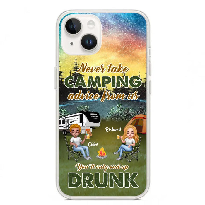 Personalized Camping Friend Phone Case - Up to 7 People - Gift Idea For Camping Friends - We're Like A Really Small Gang - Case For iPhone And Samsung