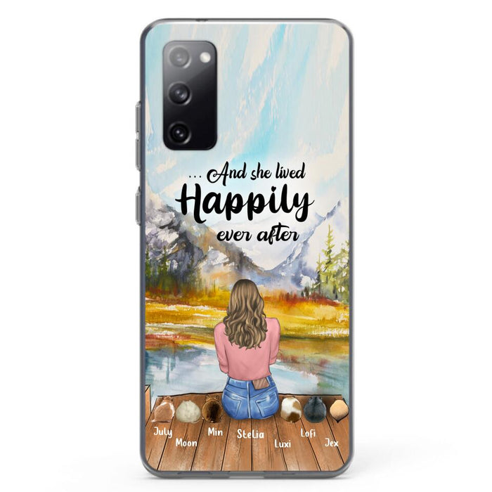 Personalized Dog Mom Phone Case - Up to 4 Dogs - And She Lived Happily Ever After