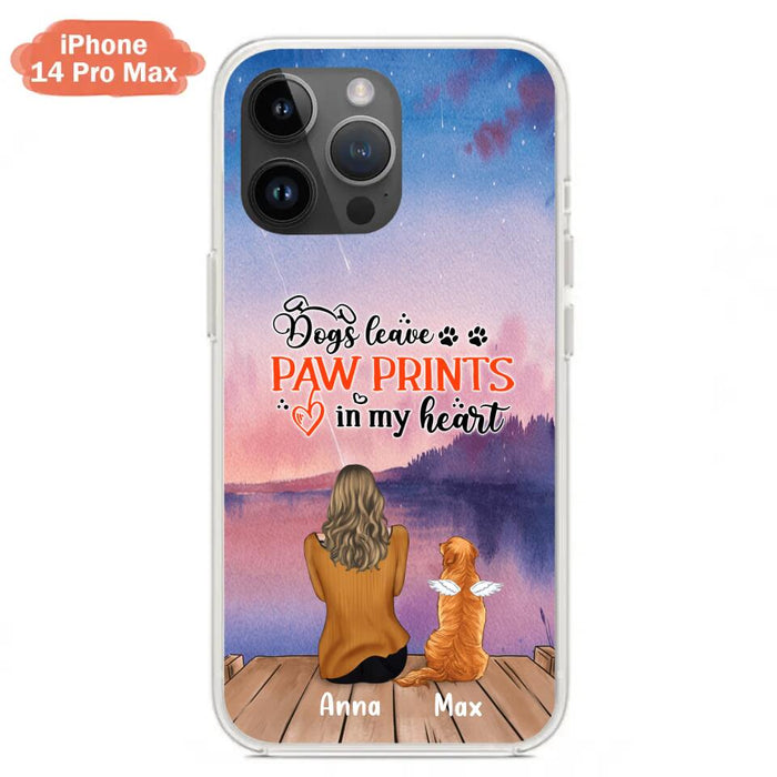 Personalized Dog Phone Case - Up to 4 Dogs - Gift Idea For Dog Lover - My Angel Has Paws - Case For iPhone And Samsung