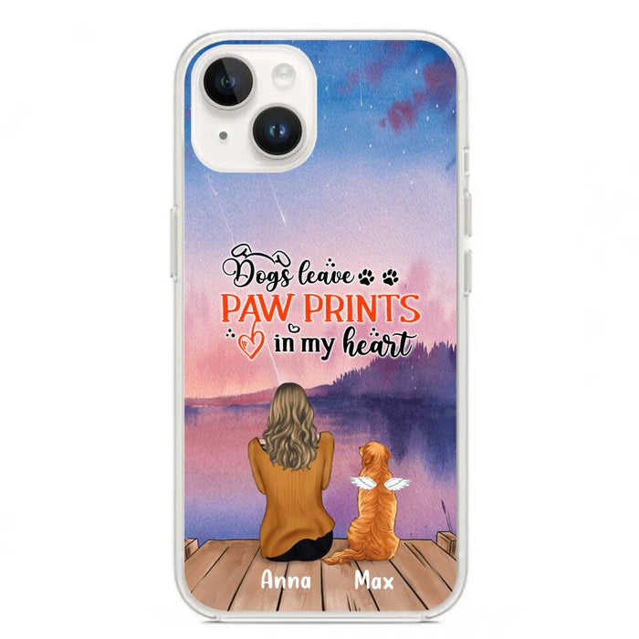 Personalized Dog Phone Case - Up to 4 Dogs - Gift Idea For Dog Lover - My Angel Has Paws - Case For iPhone And Samsung