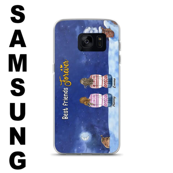 Personalized Christmas Sisters Phone Case - Christmas Gift Idea For Friends/Sisters - Up to 12 People - Best Friends Forever - Case For iPhone And Samsung
