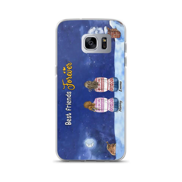 Personalized Christmas Sisters Phone Case - Christmas Gift Idea For Friends/Sisters - Up to 12 People - Best Friends Forever - Case For iPhone And Samsung