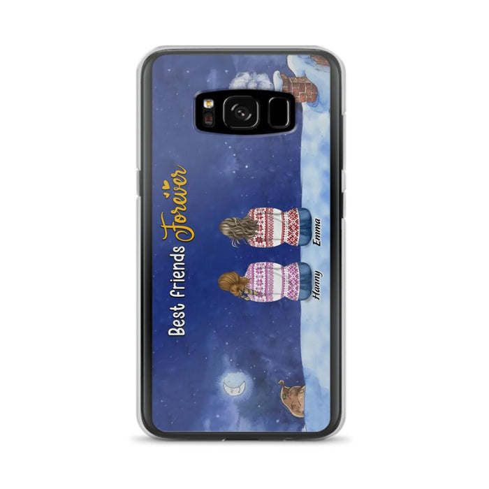 Personalized Christmas Sisters Phone Case - Christmas Gift Idea For Friends/Sisters - Up to 12 People - Best Friends Forever - Case For iPhone And Samsung