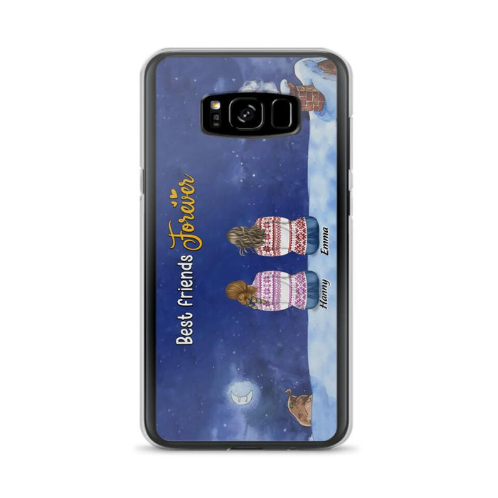 Personalized Christmas Sisters Phone Case - Christmas Gift Idea For Friends/Sisters - Up to 12 People - Best Friends Forever - Case For iPhone And Samsung