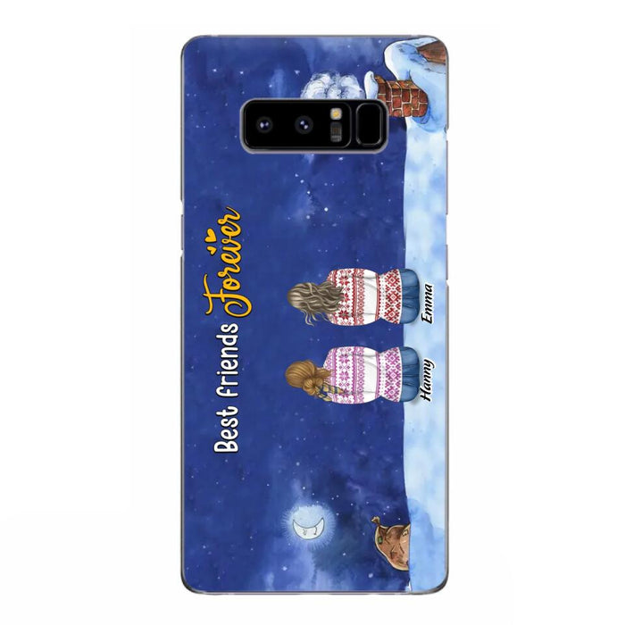 Personalized Christmas Sisters Phone Case - Christmas Gift Idea For Friends/Sisters - Up to 12 People - Best Friends Forever - Case For iPhone And Samsung