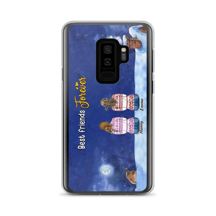 Personalized Christmas Sisters Phone Case - Christmas Gift Idea For Friends/Sisters - Up to 12 People - Best Friends Forever - Case For iPhone And Samsung