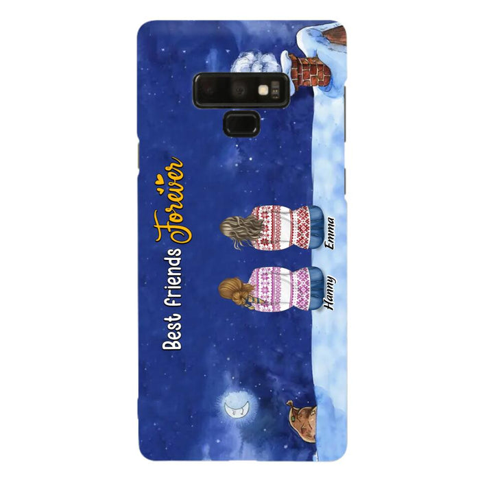 Personalized Christmas Sisters Phone Case - Christmas Gift Idea For Friends/Sisters - Up to 12 People - Best Friends Forever - Case For iPhone And Samsung