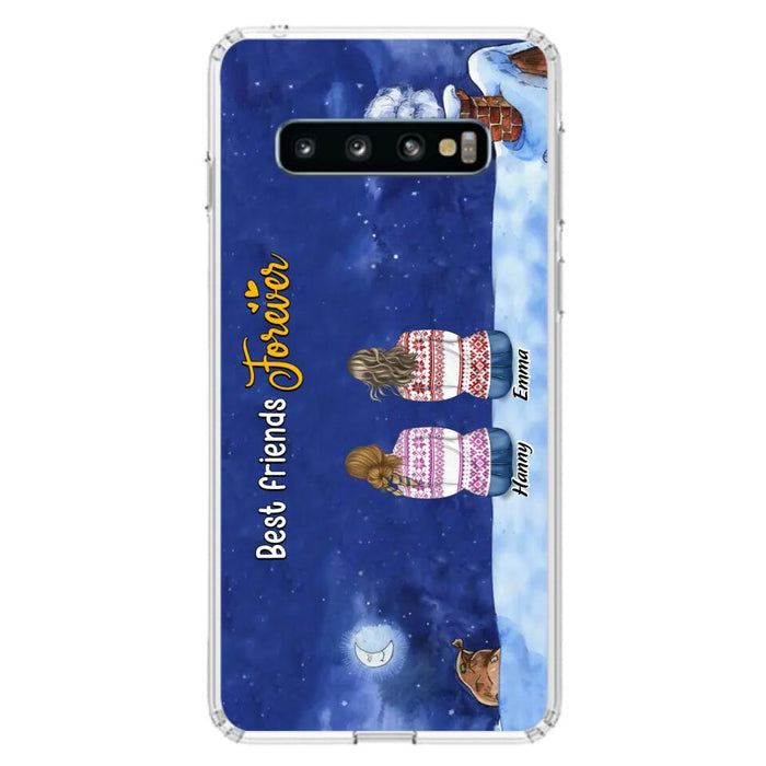 Personalized Christmas Sisters Phone Case - Christmas Gift Idea For Friends/Sisters - Up to 12 People - Best Friends Forever - Case For iPhone And Samsung