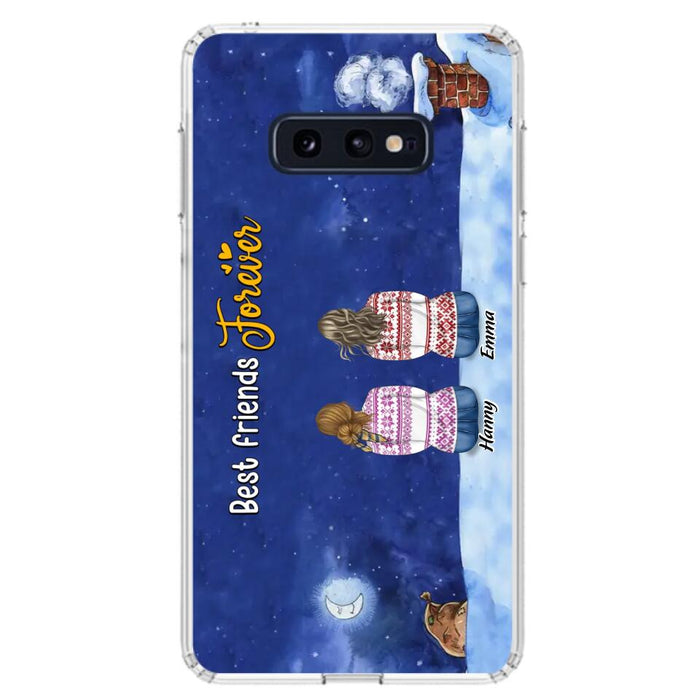 Personalized Christmas Sisters Phone Case - Christmas Gift Idea For Friends/Sisters - Up to 12 People - Best Friends Forever - Case For iPhone And Samsung