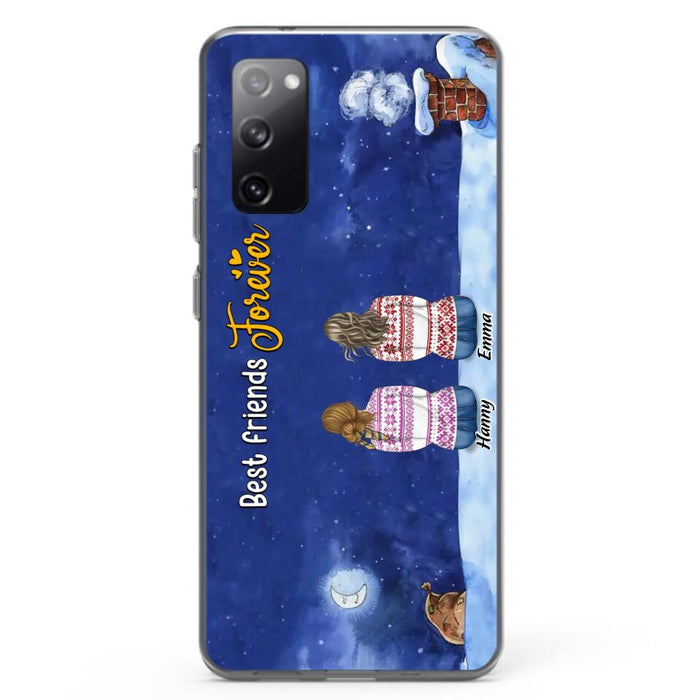 Personalized Christmas Sisters Phone Case - Christmas Gift Idea For Friends/Sisters - Up to 12 People - Best Friends Forever - Case For iPhone And Samsung