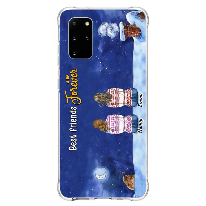 Personalized Christmas Sisters Phone Case - Christmas Gift Idea For Friends/Sisters - Up to 12 People - Best Friends Forever - Case For iPhone And Samsung