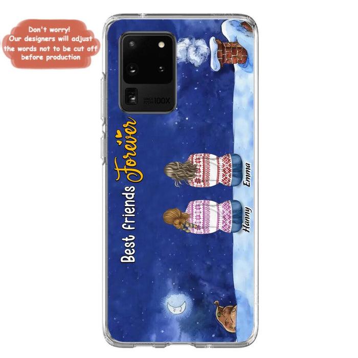 Personalized Christmas Sisters Phone Case - Christmas Gift Idea For Friends/Sisters - Up to 12 People - Best Friends Forever - Case For iPhone And Samsung