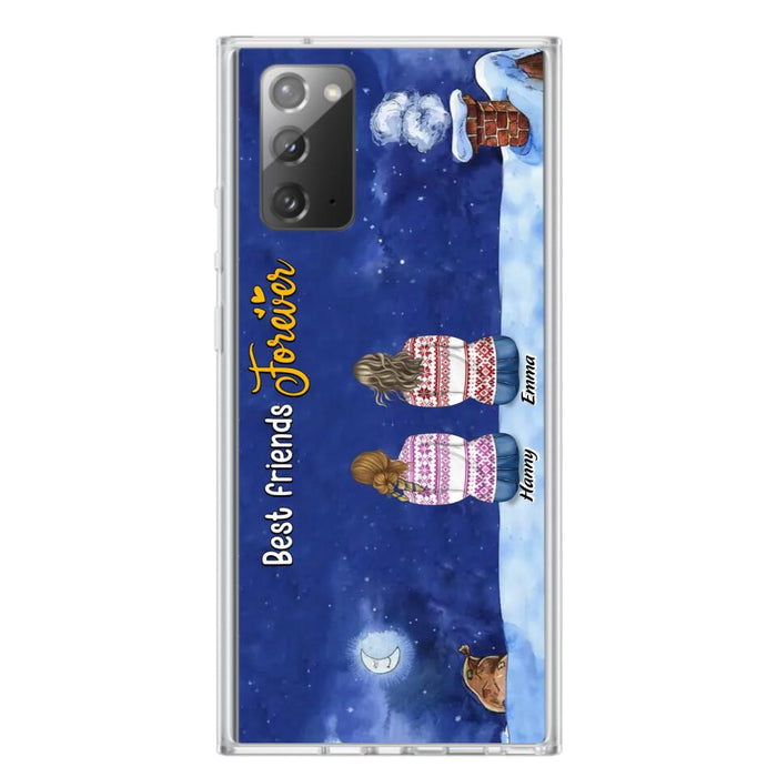 Personalized Christmas Sisters Phone Case - Christmas Gift Idea For Friends/Sisters - Up to 12 People - Best Friends Forever - Case For iPhone And Samsung