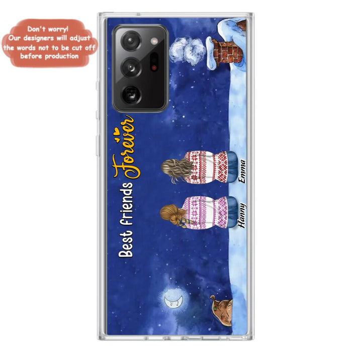 Personalized Christmas Sisters Phone Case - Christmas Gift Idea For Friends/Sisters - Up to 12 People - Best Friends Forever - Case For iPhone And Samsung
