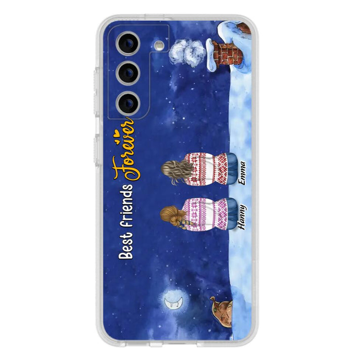 Personalized Christmas Sisters Phone Case - Christmas Gift Idea For Friends/Sisters - Up to 12 People - Best Friends Forever - Case For iPhone And Samsung
