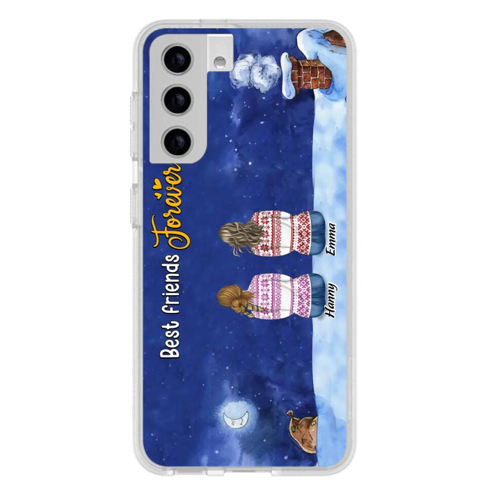 Personalized Christmas Sisters Phone Case - Christmas Gift Idea For Friends/Sisters - Up to 12 People - Best Friends Forever - Case For iPhone And Samsung