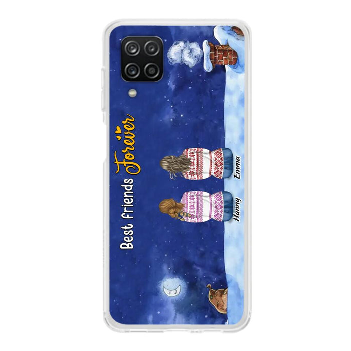 Personalized Christmas Sisters Phone Case - Christmas Gift Idea For Friends/Sisters - Up to 12 People - Best Friends Forever - Case For iPhone And Samsung