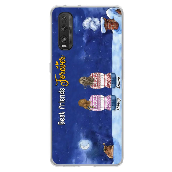 Personalized Christmas Sisters Phone Case - Christmas Gift Idea For Friends/Sisters - Up to 12 People - Best Friends Forever - Case For Xiaomi, Oppo And Huawei