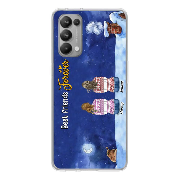Personalized Christmas Sisters Phone Case - Christmas Gift Idea For Friends/Sisters - Up to 12 People - Best Friends Forever - Case For Xiaomi, Oppo And Huawei