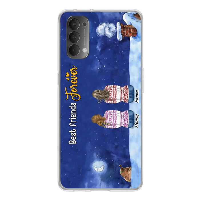 Personalized Christmas Sisters Phone Case - Christmas Gift Idea For Friends/Sisters - Up to 12 People - Best Friends Forever - Case For Xiaomi, Oppo And Huawei