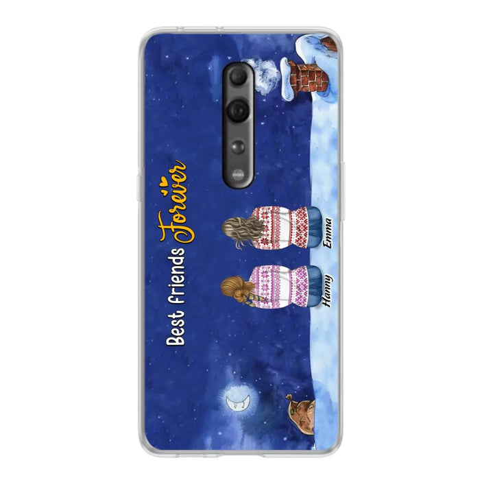 Personalized Christmas Sisters Phone Case - Christmas Gift Idea For Friends/Sisters - Up to 12 People - Best Friends Forever - Case For Xiaomi, Oppo And Huawei