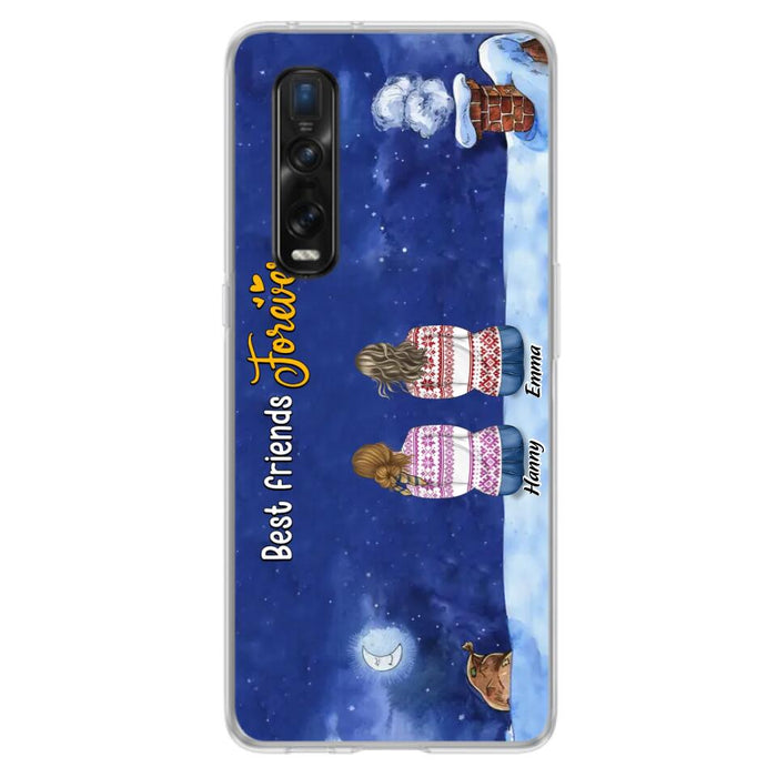 Personalized Christmas Sisters Phone Case - Christmas Gift Idea For Friends/Sisters - Up to 12 People - Best Friends Forever - Case For Xiaomi, Oppo And Huawei