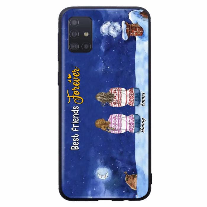 Personalized Christmas Sisters Phone Case - Christmas Gift Idea For Friends/Sisters - Up to 12 People - Best Friends Forever - Case For iPhone And Samsung