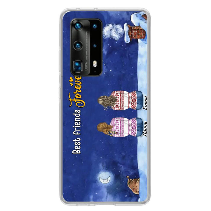 Personalized Christmas Sisters Phone Case - Christmas Gift Idea For Friends/Sisters - Up to 12 People - Best Friends Forever - Case For Xiaomi, Oppo And Huawei
