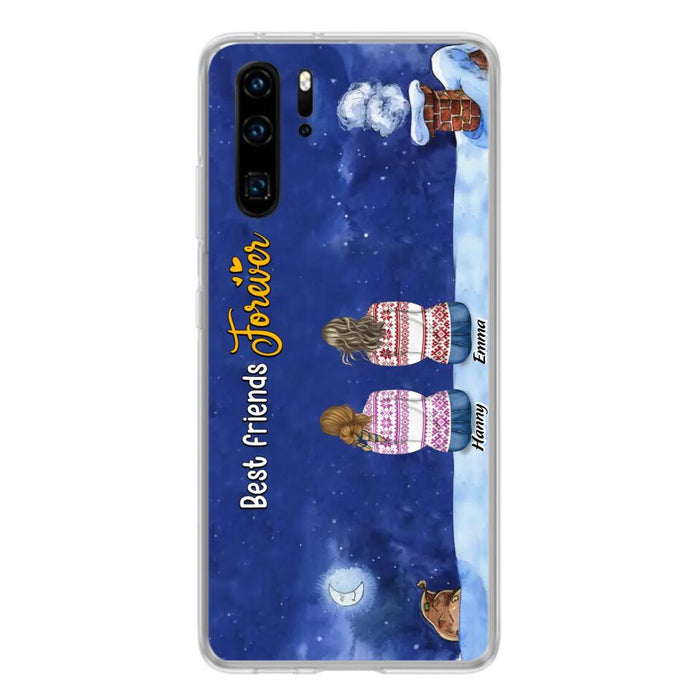 Personalized Christmas Sisters Phone Case - Christmas Gift Idea For Friends/Sisters - Up to 12 People - Best Friends Forever - Case For Xiaomi, Oppo And Huawei