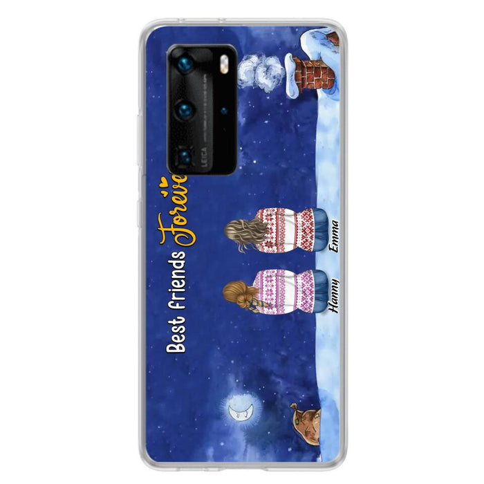 Personalized Christmas Sisters Phone Case - Christmas Gift Idea For Friends/Sisters - Up to 12 People - Best Friends Forever - Case For Xiaomi, Oppo And Huawei