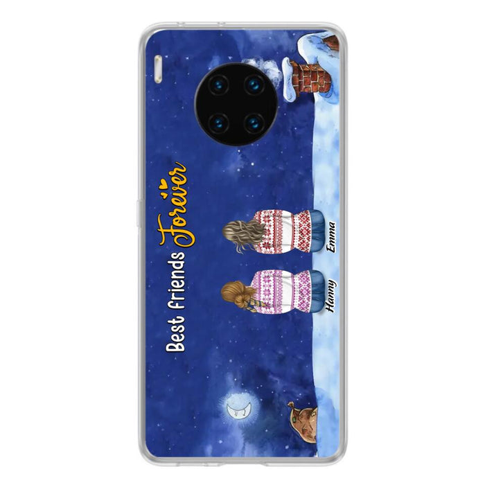 Personalized Christmas Sisters Phone Case - Christmas Gift Idea For Friends/Sisters - Up to 12 People - Best Friends Forever - Case For Xiaomi, Oppo And Huawei