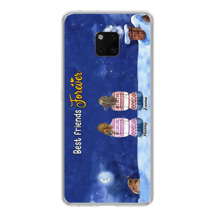 Personalized Christmas Sisters Phone Case - Christmas Gift Idea For Friends/Sisters - Up to 12 People - Best Friends Forever - Case For Xiaomi, Oppo And Huawei