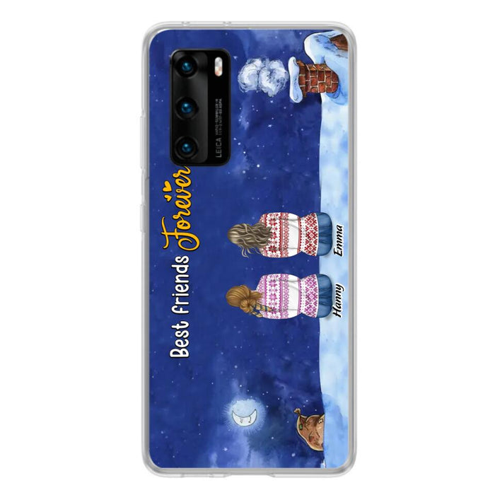 Personalized Christmas Sisters Phone Case - Christmas Gift Idea For Friends/Sisters - Up to 12 People - Best Friends Forever - Case For Xiaomi, Oppo And Huawei