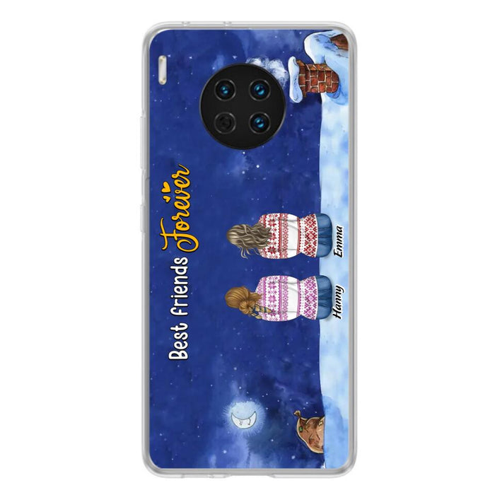 Personalized Christmas Sisters Phone Case - Christmas Gift Idea For Friends/Sisters - Up to 12 People - Best Friends Forever - Case For Xiaomi, Oppo And Huawei
