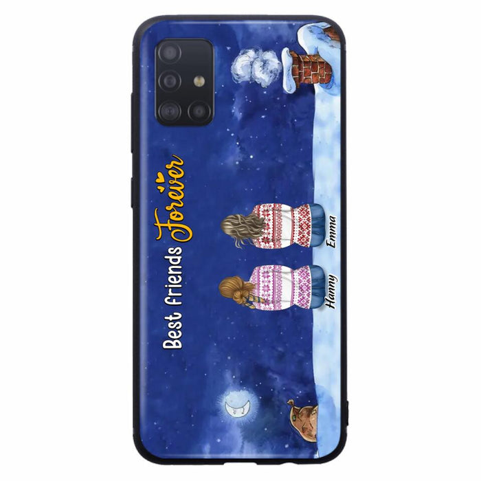 Personalized Christmas Sisters Phone Case - Christmas Gift Idea For Friends/Sisters - Up to 12 People - Best Friends Forever - Case For iPhone And Samsung