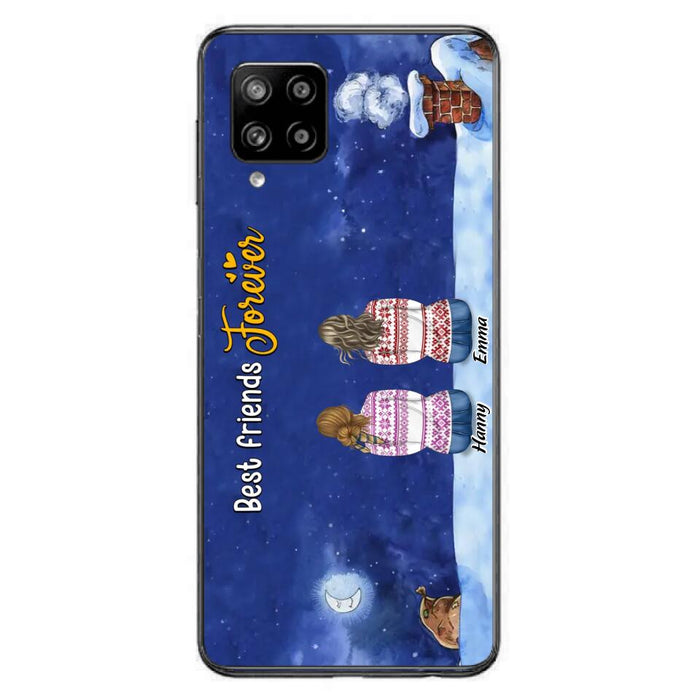 Personalized Christmas Sisters Phone Case - Christmas Gift Idea For Friends/Sisters - Up to 12 People - Best Friends Forever - Case For iPhone And Samsung