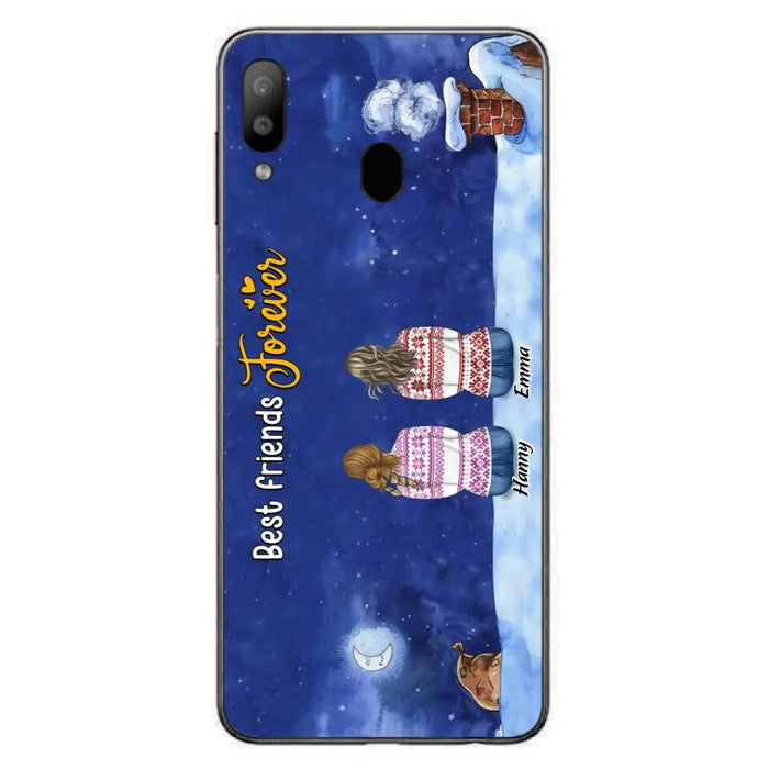 Personalized Christmas Sisters Phone Case - Christmas Gift Idea For Friends/Sisters - Up to 12 People - Best Friends Forever - Case For iPhone And Samsung