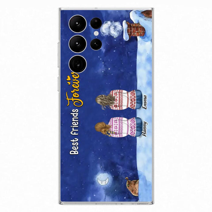 Personalized Christmas Sisters Phone Case - Christmas Gift Idea For Friends/Sisters - Up to 12 People - Best Friends Forever - Case For iPhone And Samsung