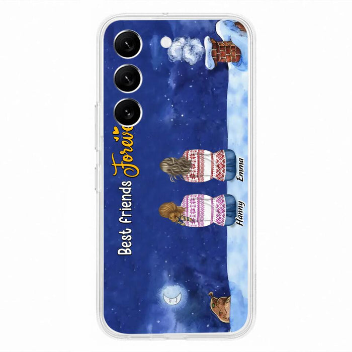 Personalized Christmas Sisters Phone Case - Christmas Gift Idea For Friends/Sisters - Up to 12 People - Best Friends Forever - Case For iPhone And Samsung
