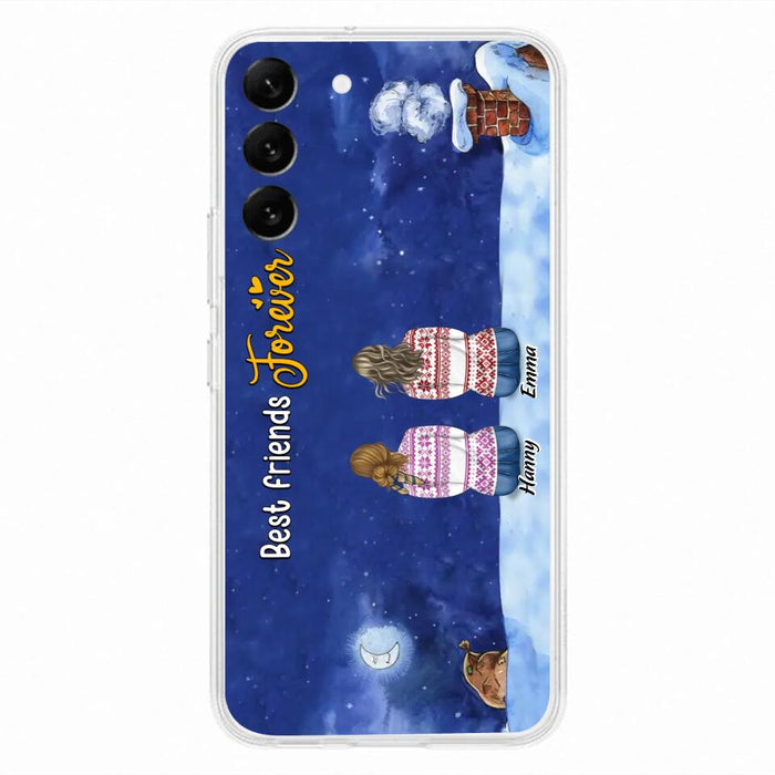 Personalized Christmas Sisters Phone Case - Christmas Gift Idea For Friends/Sisters - Up to 12 People - Best Friends Forever - Case For iPhone And Samsung