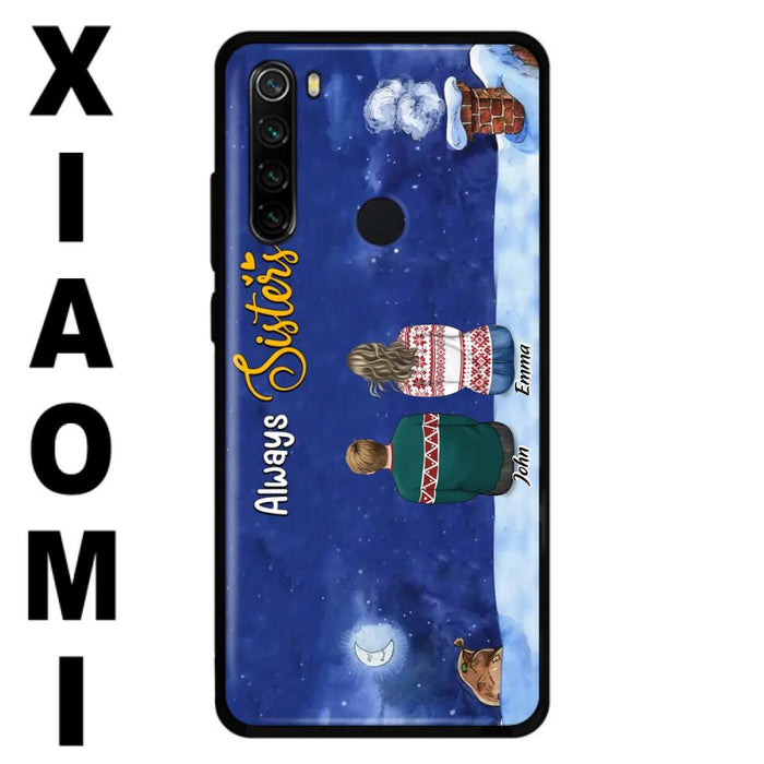 Personalized Christmas Brother & Sister Phone Case - Christmas Gift Idea For Siblings - Up to 12 People - Always Sisters - Case For Xiaomi, Oppo And Huawei