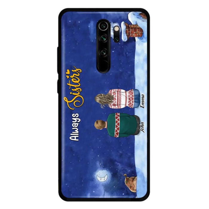 Personalized Christmas Brother & Sister Phone Case - Christmas Gift Idea For Siblings - Up to 12 People - Always Sisters - Case For Xiaomi, Oppo And Huawei