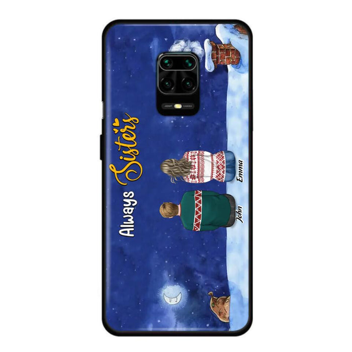 Personalized Christmas Brother & Sister Phone Case - Christmas Gift Idea For Siblings - Up to 12 People - Always Sisters - Case For Xiaomi, Oppo And Huawei